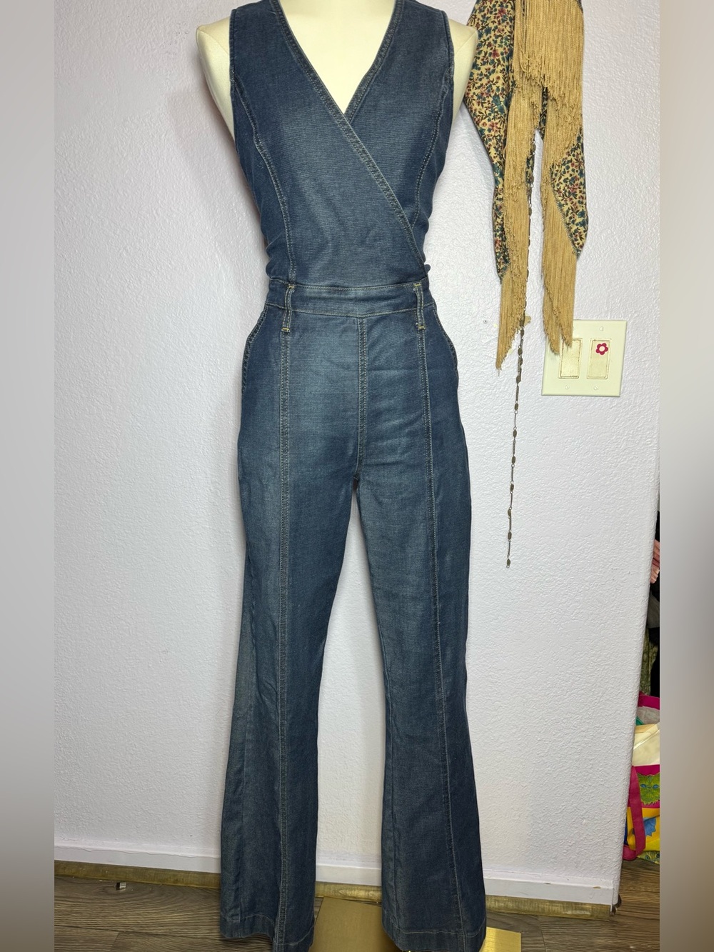 Denim guess flare Jumpsuit Jeans - Blue